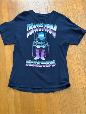 Death Row Records Graphic Tee - Navy Blue Short Sleeve Shirt